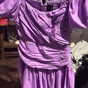 DO+BE Elegant Purple Long Sleeve Dress